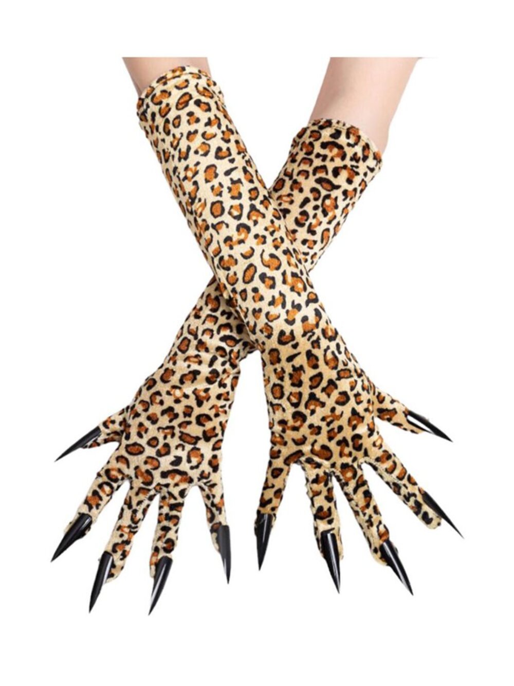 Tigerstars Leopard Patterned Long Nails Claws Gloves